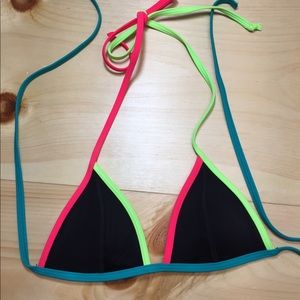 PINK Multi-Colored Triangle Swim Suit Top